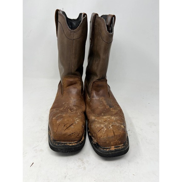 Cat Men's Hudson EH Steel Toe Cowboy Work Boots Mens 9.5 - Picture 2 of 9